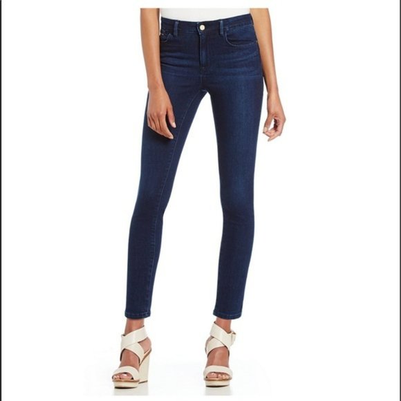 🆕 Ivanka Trump Sculpting Skinny Ankle Jean Mid Rise Sz 8 Blue Jeans NWT Stretch - Picture 1 of 9